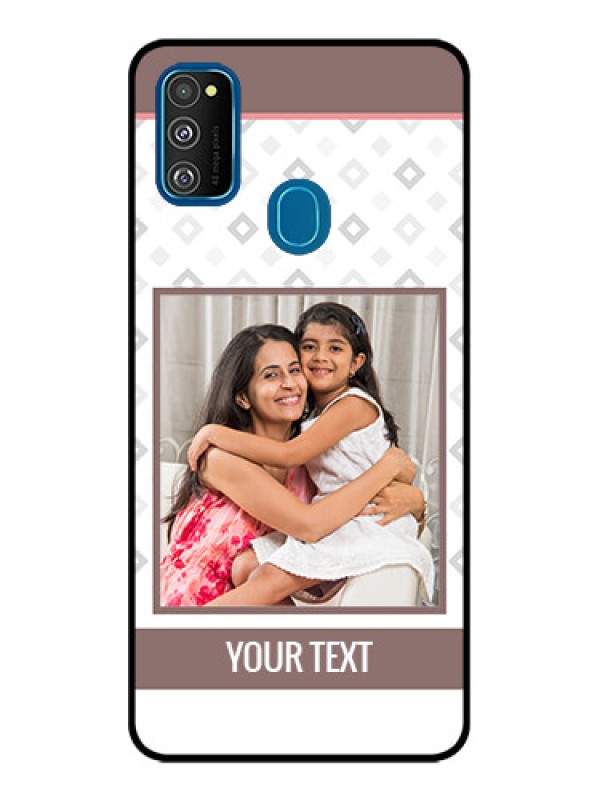 Custom Galaxy M21 Custom Metal Phone Case - Simple Diamond Design