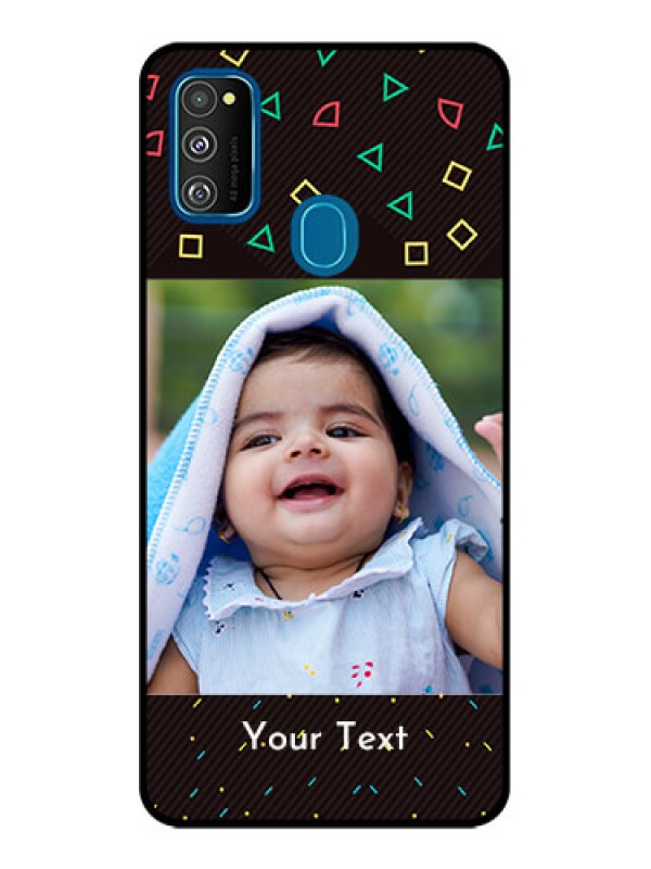 Custom Galaxy M21 Custom Metal Phone Case - With Confetti Birthday Design