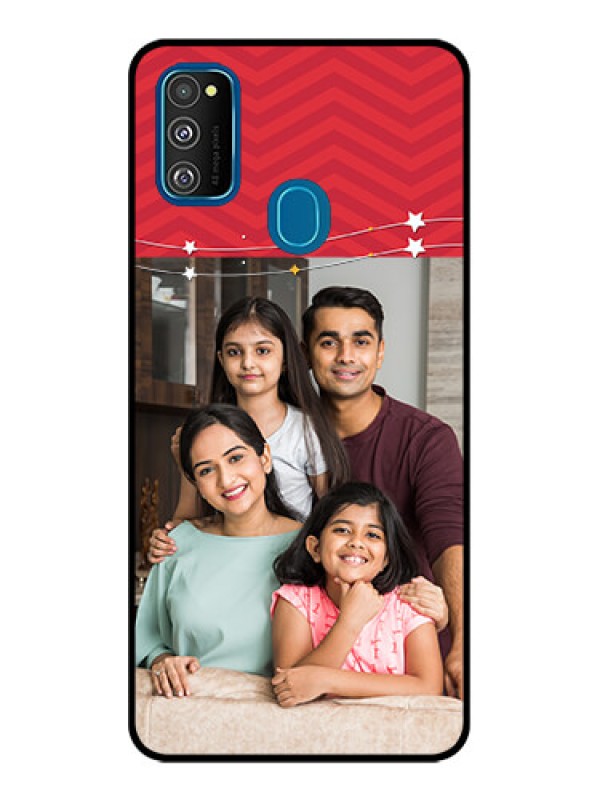 Custom Galaxy M21 Custom Metal Phone Case - Happy Family Design