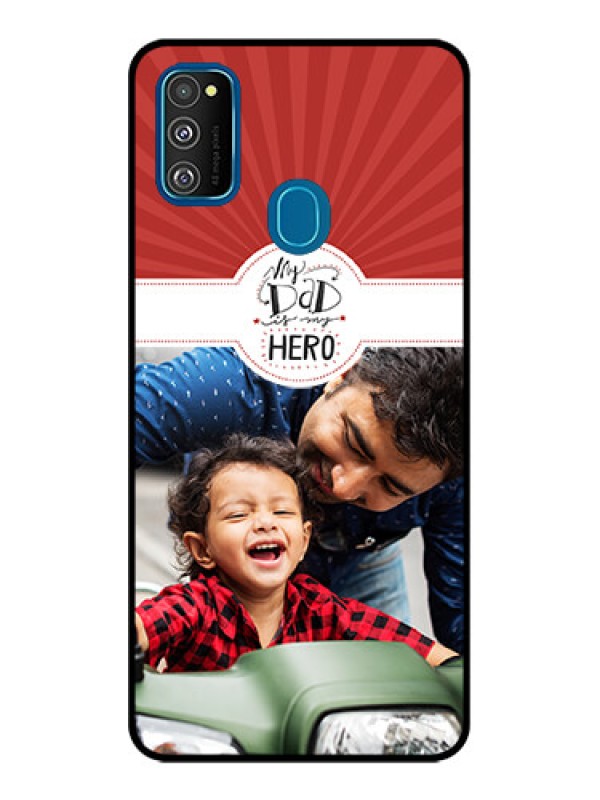 Custom Galaxy M21 Custom Metal Phone Case - My Dad Hero Design