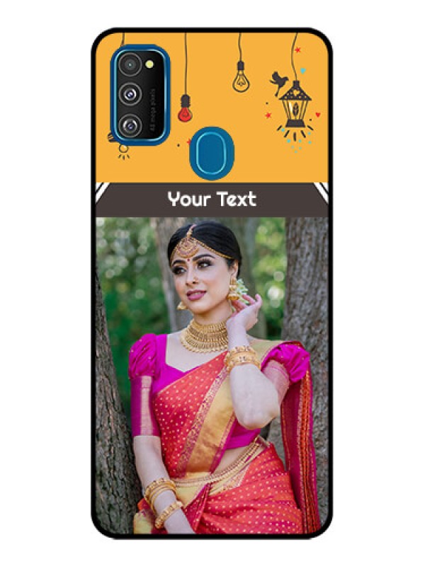 Custom Galaxy M21 Custom Metal Phone Case - With Family Picture And Icons