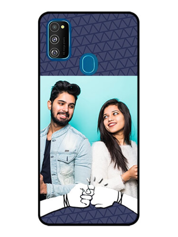 Custom Galaxy M21 Custom Metal Phone Case - With Best Friends Design