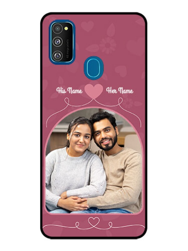 Custom Galaxy M21 Custom Metal Phone Case - Love Floral Design