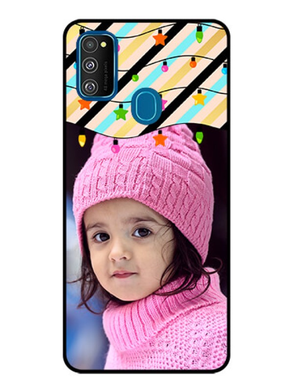 Custom Galaxy M21 Custom Metal Phone Case - Lights Hanging Design