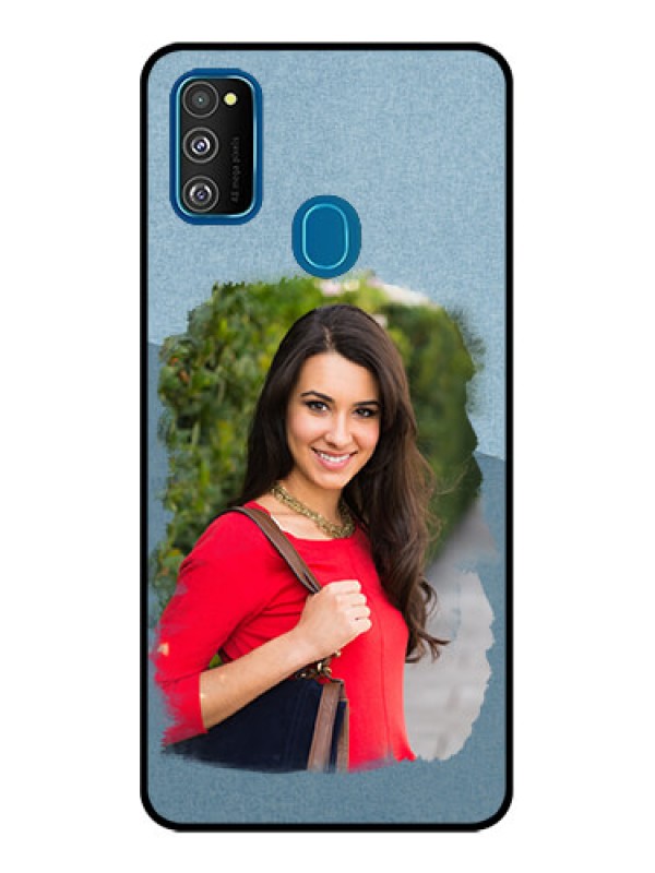 Custom Galaxy M21 Custom Metal Phone Case - Grunge Line Art Design