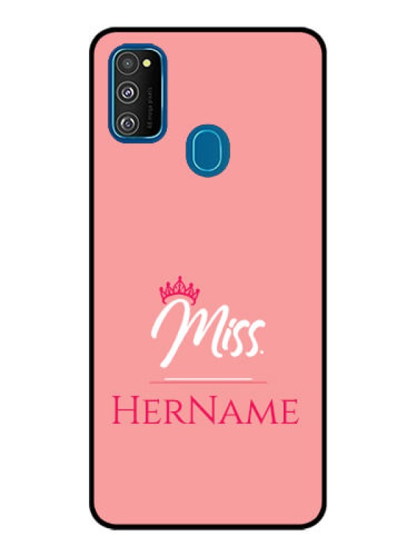 Custom Galaxy M21 Custom Metal Phone Case - Mrs With Name Design