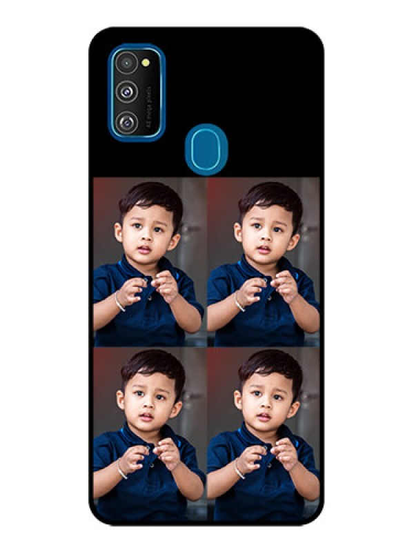 Custom Galaxy M21 Custom Metal Phone Case - 4 Image Holder Design