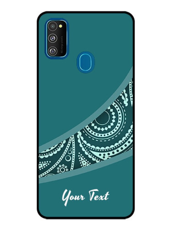 Custom Galaxy M21 Custom Metal Phone Case - Semi Visible Floral Design