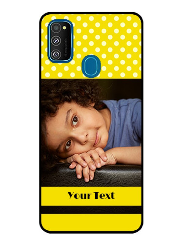 Custom Galaxy M30s Custom Metal Phone CaseBright Yellow Case Design