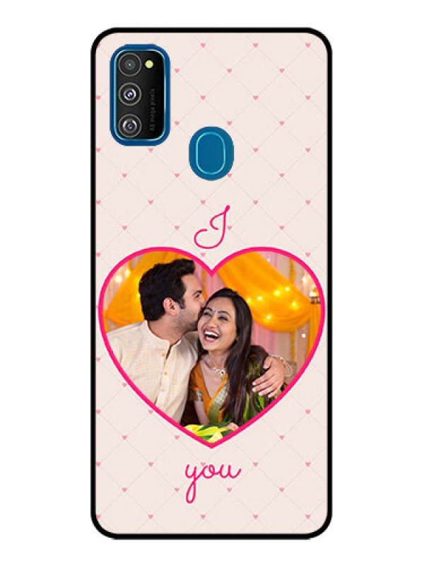 Custom Galaxy M30s Custom Metal Phone CaseHeart Shape Design