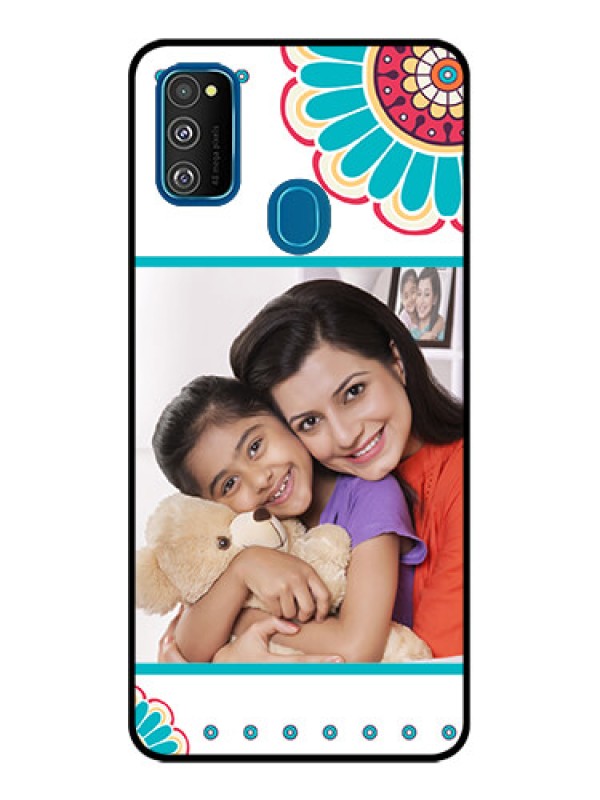 Custom Galaxy M30s Custom Metal Phone CaseFlower Design
