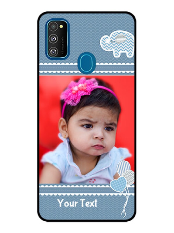 Custom Galaxy M30s Custom Metal Phone CaseWith Kids Pattern Design