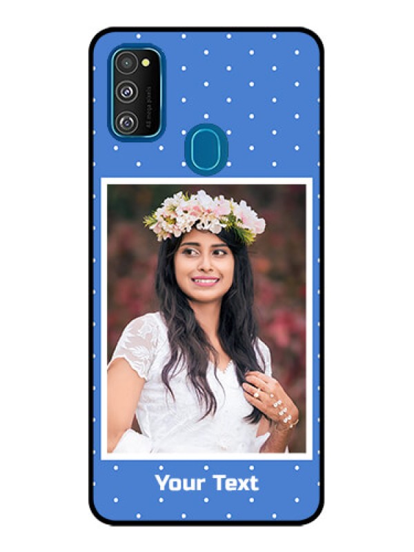 Custom Galaxy M30s Custom Metal Phone CasePolka Dots Design