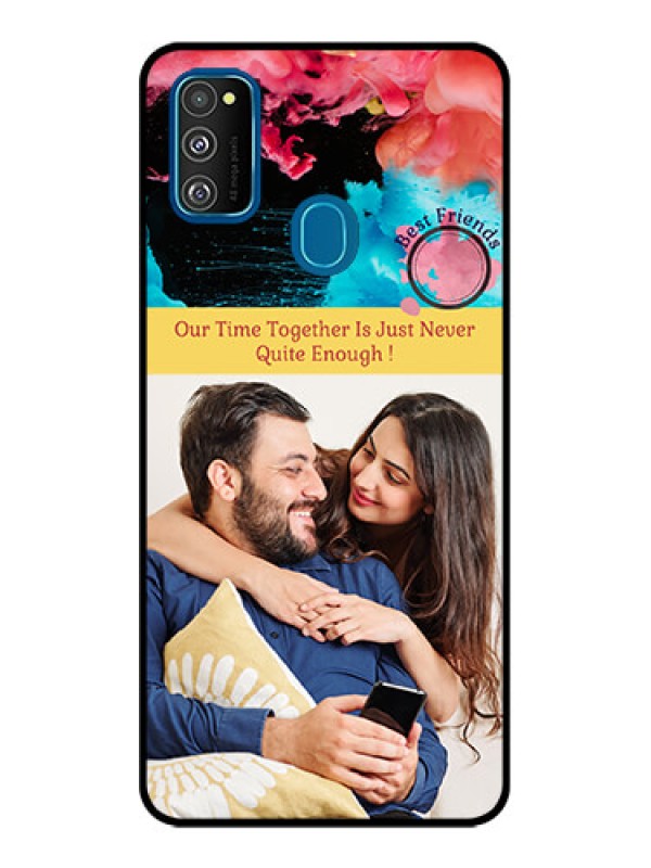 Custom Galaxy M30s Custom Metal Phone CaseQuote With Acrylic Painting Design