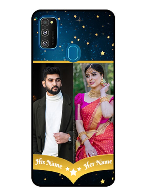 Custom Galaxy M30s Custom Metal Phone CaseGalaxy Stars Backdrop Design