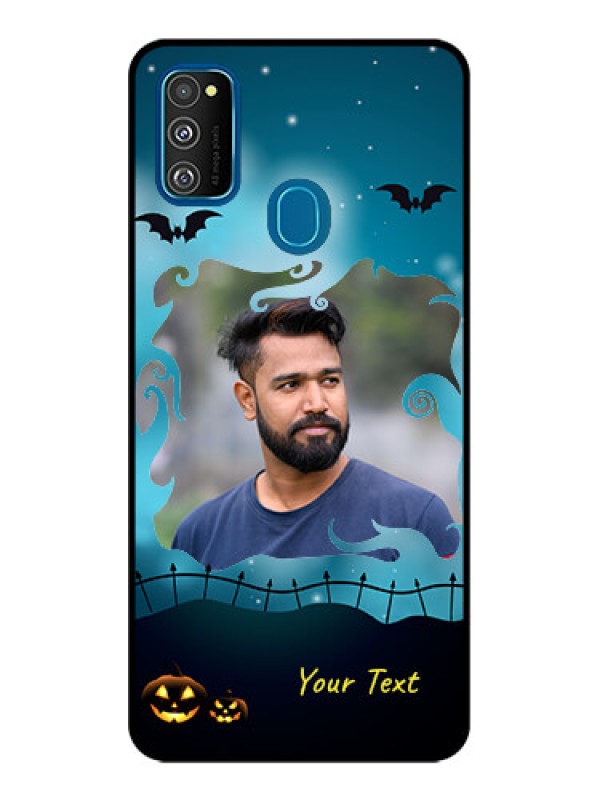 Custom Galaxy M30s Custom Metal Phone CaseHalloween Frame Design