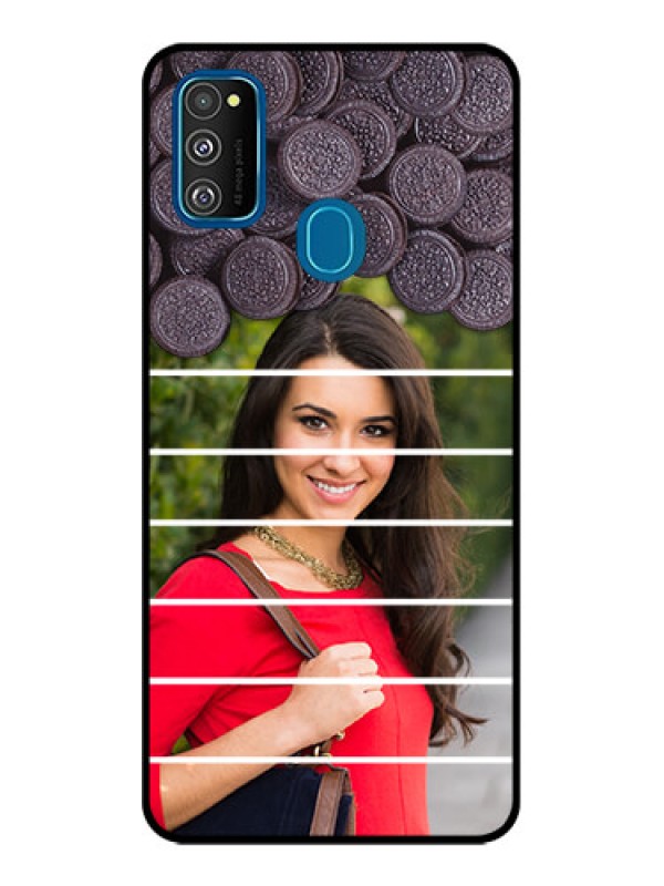 Custom Galaxy M30s Custom Metal Phone CaseWith Oreo Biscuit Design