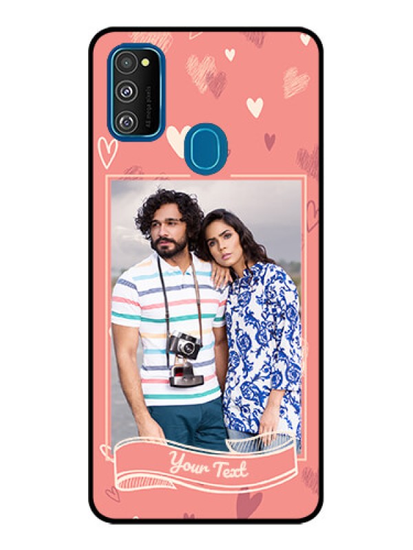 Custom Galaxy M30s Custom Metal Phone CaseLove Doodle Art Design