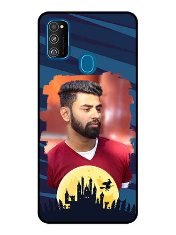 Custom Galaxy M30s Custom Metal Phone CaseHalloween Witch Design