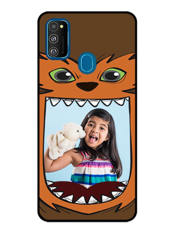 Custom Galaxy M30s Custom Metal Phone CaseOwl Monster Back Case Design