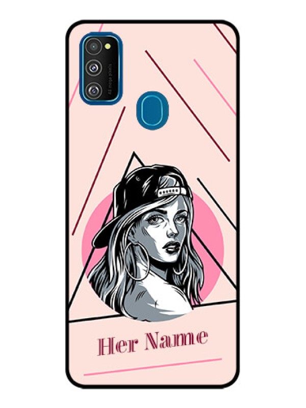 Custom Galaxy M30s Custom Metal Phone CaseRockstar Girl Design