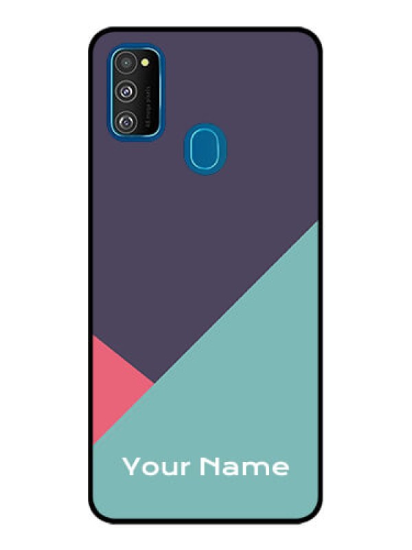Custom Galaxy M30s Custom Metal Phone CaseTri Color Abstract Design
