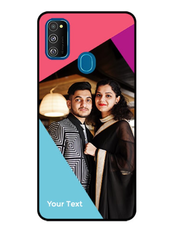 Custom Galaxy M30s Custom Metal Phone CaseStacked Triple Colour Design