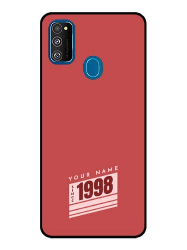 Custom Galaxy M30s Custom Metal Phone CaseRed Custom Year Of Birth Design