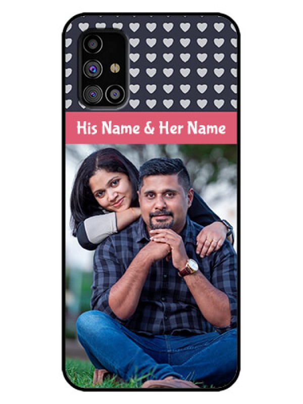 Custom Galaxy M31s Custom Metal Phone Case - Love Symbols Design