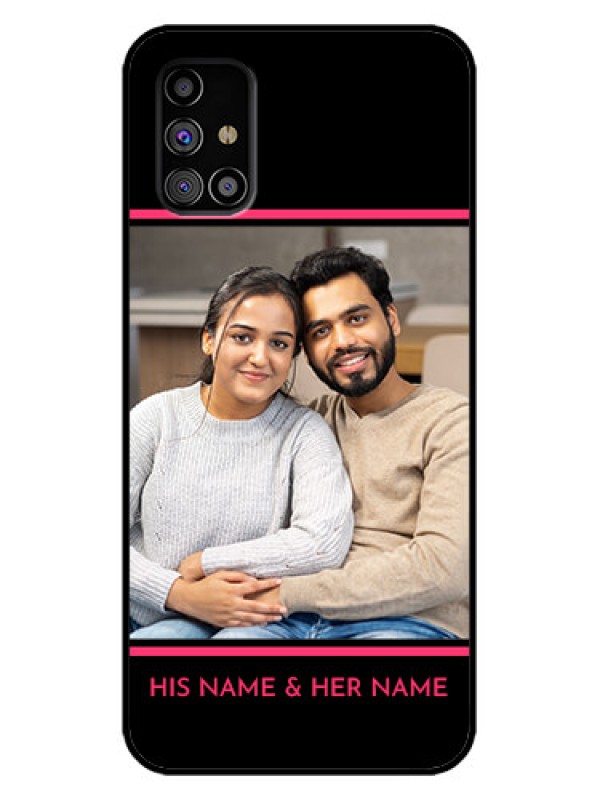 Custom Galaxy M31s Custom Metal Phone Case - With Add Text Design