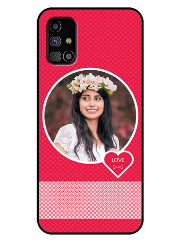 Custom Galaxy M31s Custom Metal Phone Case - Pink Color Pattern Design