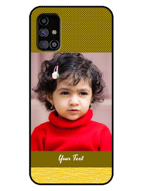 Custom Galaxy M31s Custom Metal Phone Case - Simple Green Color Design