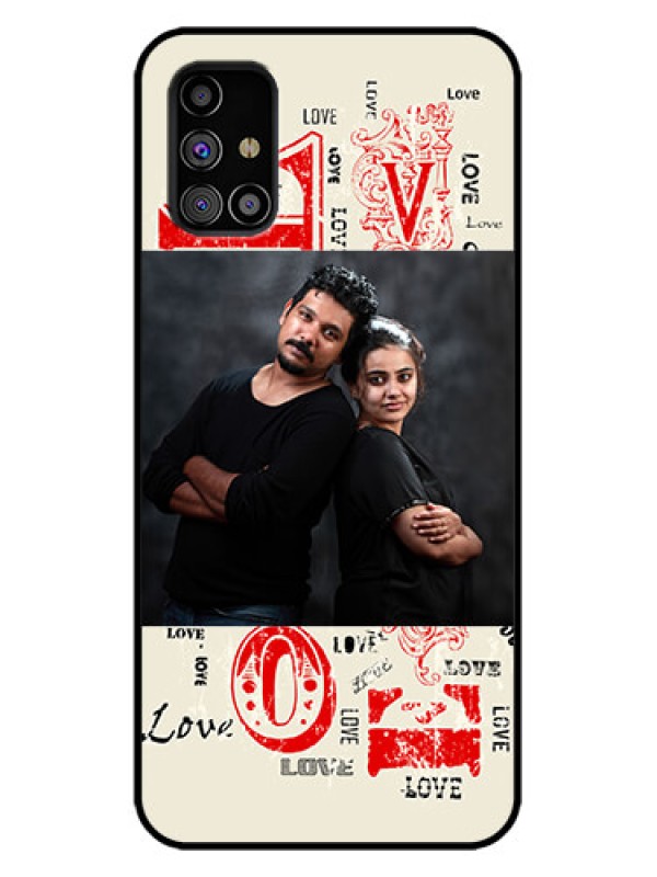 Custom Galaxy M31s Custom Metal Phone Case - Trendy Love Design Case