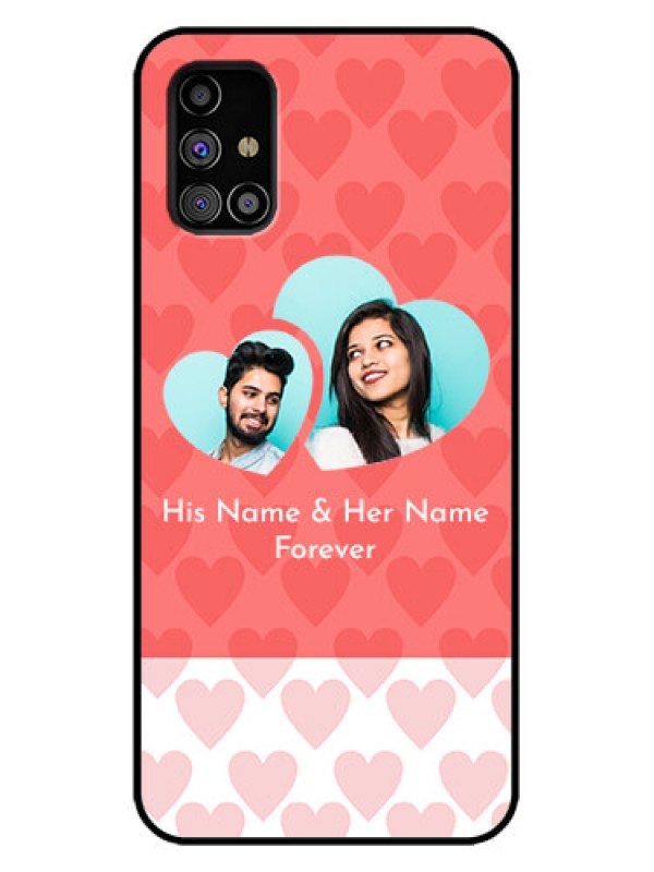 Custom Galaxy M31s Custom Metal Phone Case - Couple Pic Upload Design