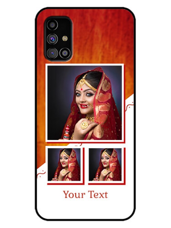 Custom Galaxy M31s Custom Metal Phone Case - Wedding Memories Design