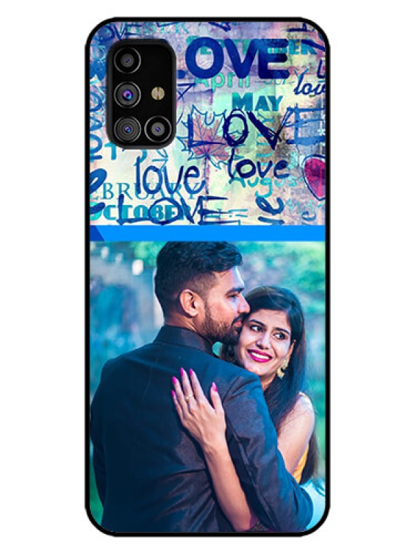 Custom Galaxy M31s Custom Metal Phone Case - Colorful Love Design