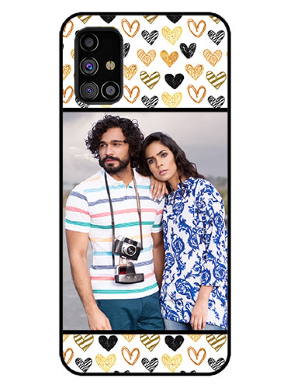 Custom Galaxy M31s Custom Metal Phone Case - Love Symbol Design