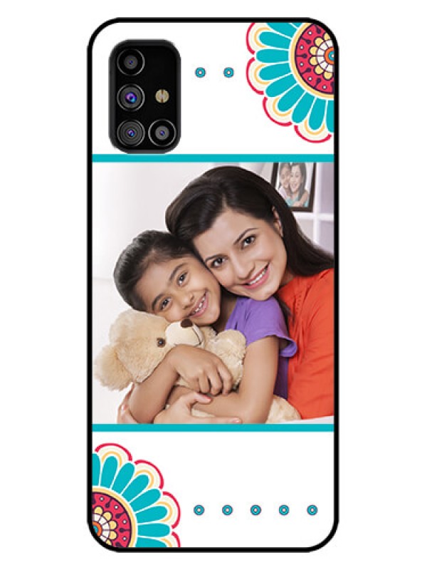 Custom Galaxy M31s Custom Metal Phone Case - Flower Design