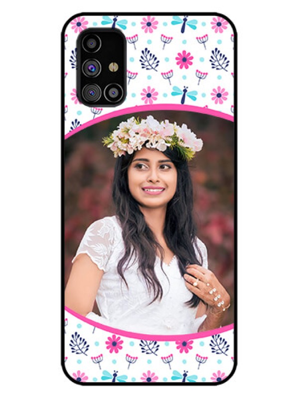 Custom Galaxy M31s Custom Metal Phone Case - Colorful Flower Design