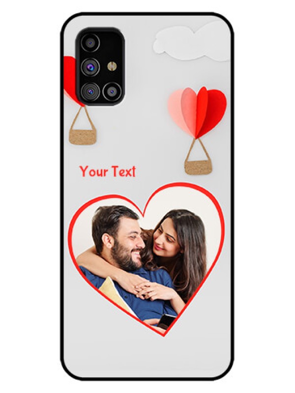 Custom Galaxy M31s Custom Metal Phone Case - Parachute Love Design