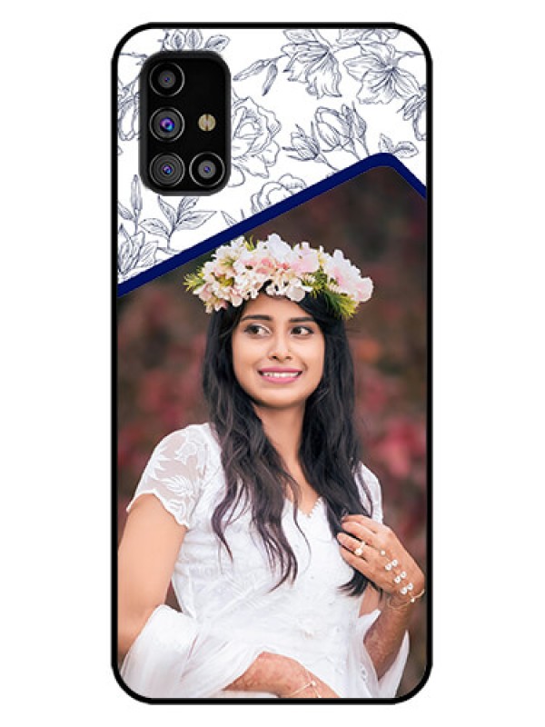 Custom Galaxy M31s Custom Metal Phone Case - Classy Floral Design
