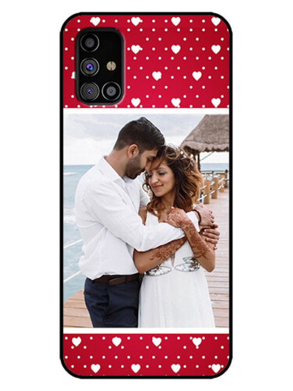 Custom Galaxy M31s Custom Metal Phone Case - Hearts Mobile Case Design