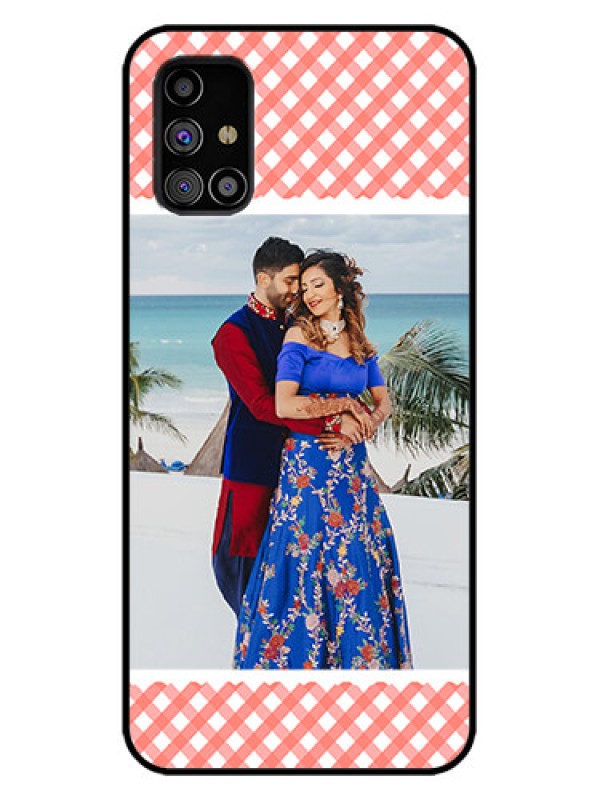 Custom Galaxy M31s Custom Metal Phone Case - Pink Pattern Design
