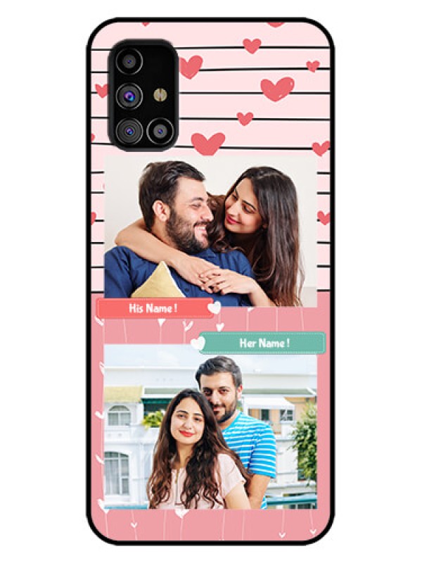 Custom Galaxy M31s Custom Metal Phone Case - Photo With Heart Design