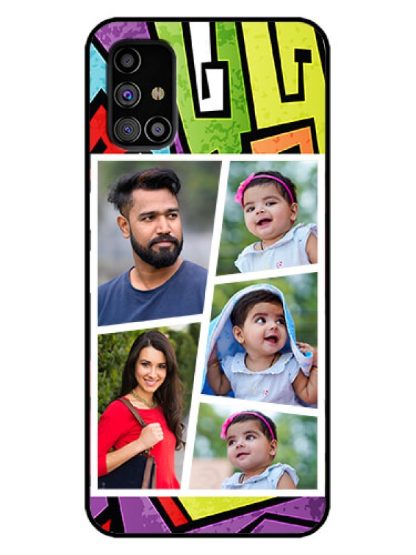 Custom Galaxy M31s Custom Metal Phone Case - Graffiti Pattern Design