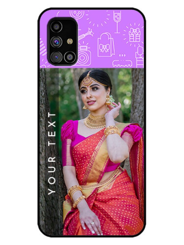 Custom Galaxy M31s Custom Metal Phone Case - Birthday Icons Design