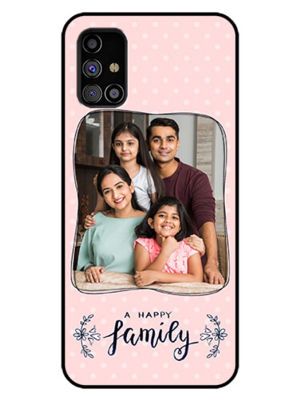 Custom Galaxy M31s Custom Metal Phone Case - Family With Dots Design