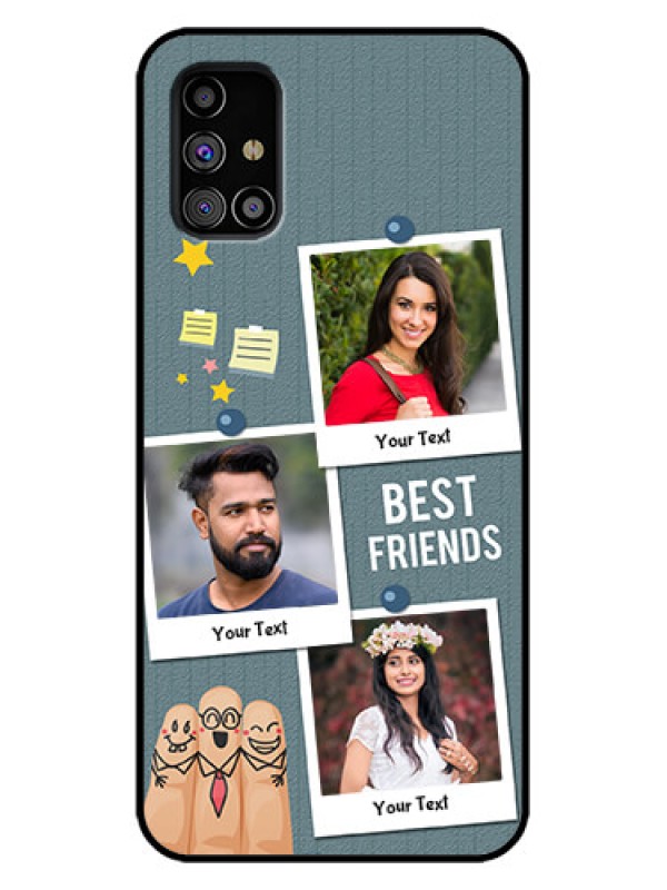 Custom Galaxy M31s Custom Metal Phone Case - Sticky Frames And Friendship Design