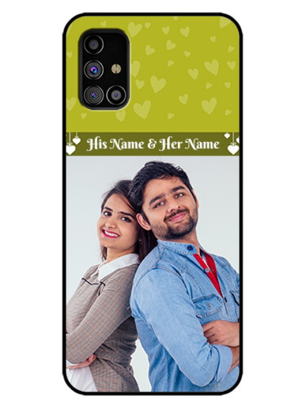 Custom Galaxy M31s Custom Metal Phone Case - You and Me Heart Design