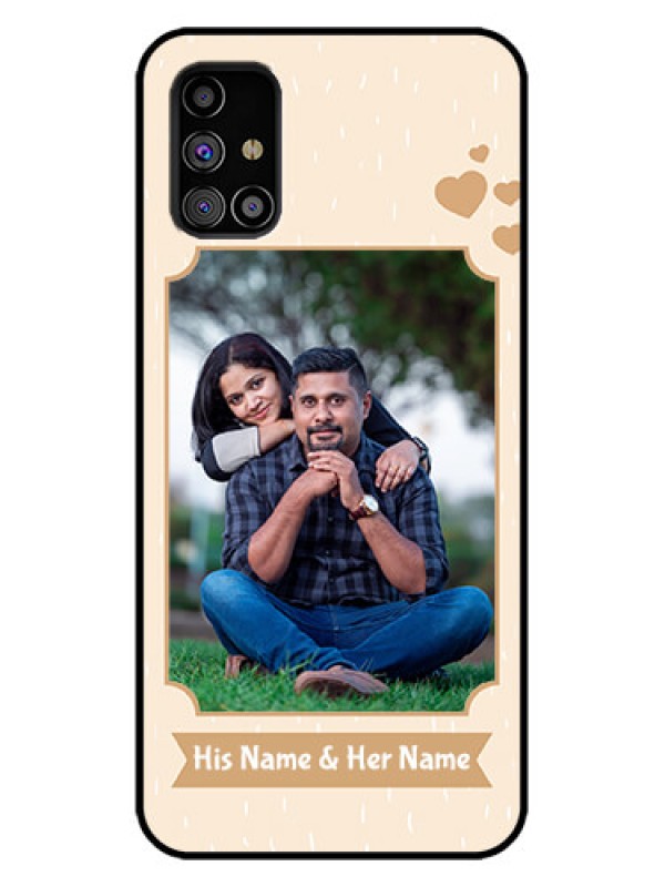 Custom Galaxy M31s Custom Metal Phone Case - With Confetti Love Design